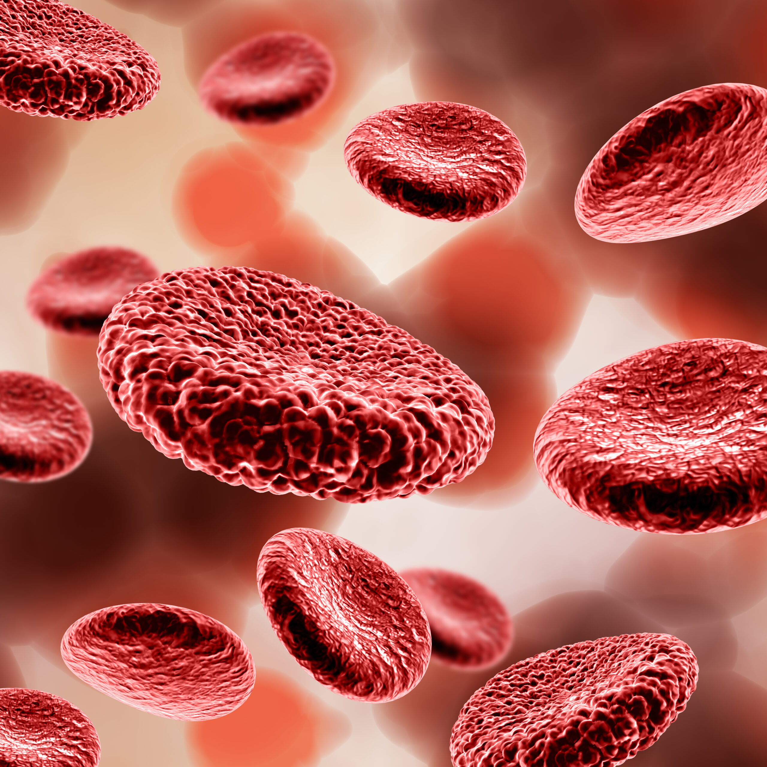 3D render of a medical background with blood cells